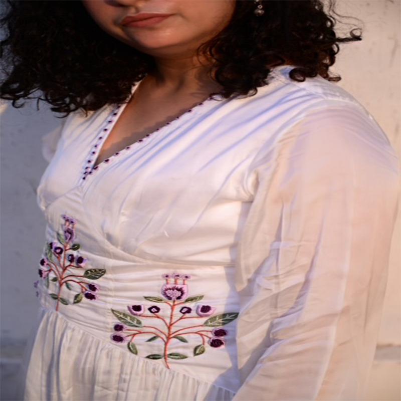 One piece long flair dress